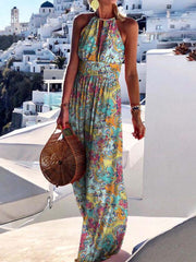 Vorioal Sexy Printed Maxi Dress