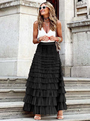 Vorioal Mesh Cake Skirt