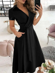 Vorioal Fashion V-neck Dress