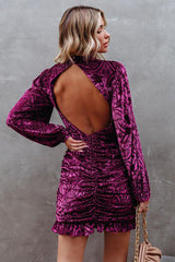 Moody Moment Backless Velvet Mini Dress- 3 Colors