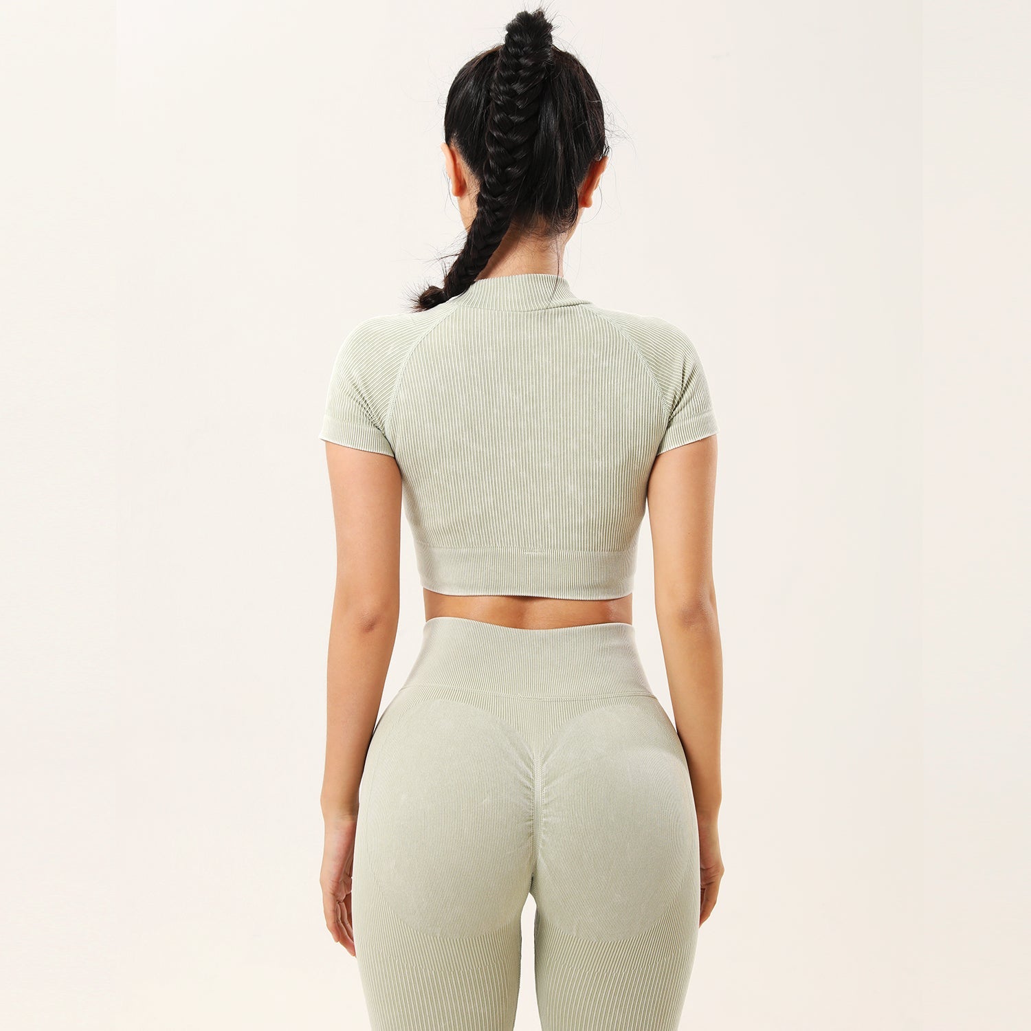 Workout Sets Stretch Top & High Waist Sport Leggings