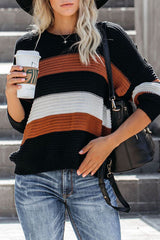 New Love Chic Striped Knit Sweater