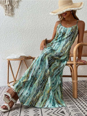 Vorioal Strap Print Dress