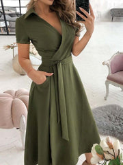 Vorioal Fashion V-neck Dress