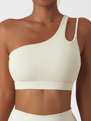 Air Cloud Cutout One Shoulder Sports Bra