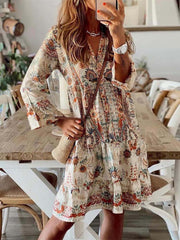Vorioal Temperament Print Dress