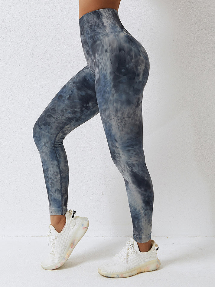 Tie Dye Scrunch Back Yoga Leggings