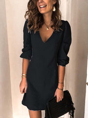 Vorioal Casual Denim Dress
