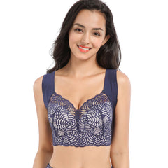 Plus Size Push-up Lace Wirefree Tank Top Bra