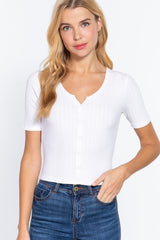 Elbow Slv Rib Knit Cardigan