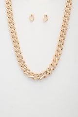 Rectangle Link Metal Necklace