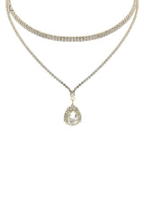 Rhinestone Choker Collar 2 Necklace