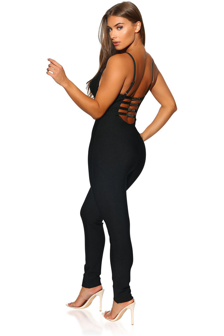 Madge V-Neck bandage Jumpsuit