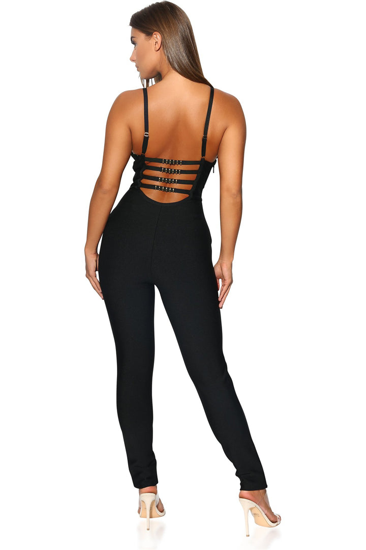 Madge V-Neck bandage Jumpsuit