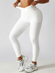 Live In Rib Crossover Yoga Leggings with Pocket