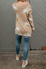 Wind Whisper Star Casual Knit Sweater - 2 Colors