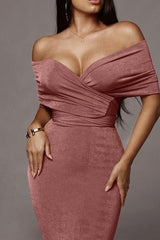 Off Shoulder Mini Dress Two Piece Set