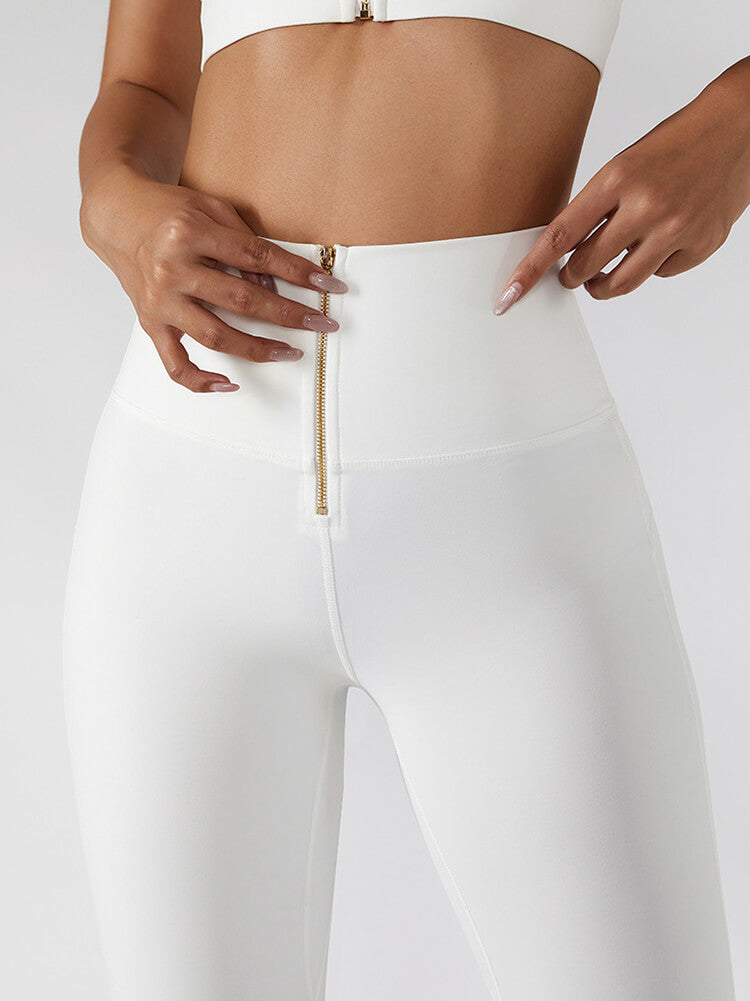 Empowered Zip Front High Waist Leggings