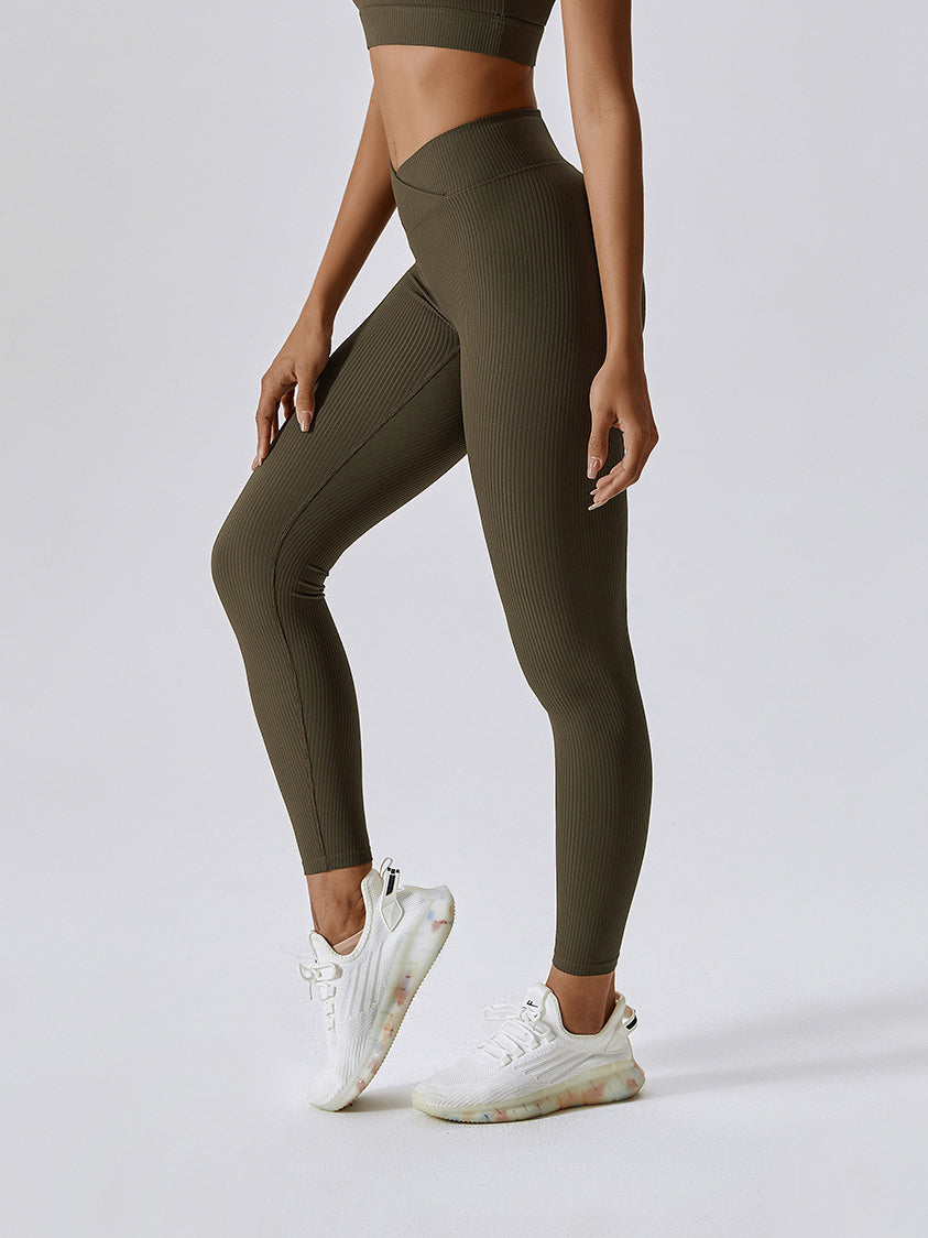 Ribbed Butt Lift Yoga Leggings