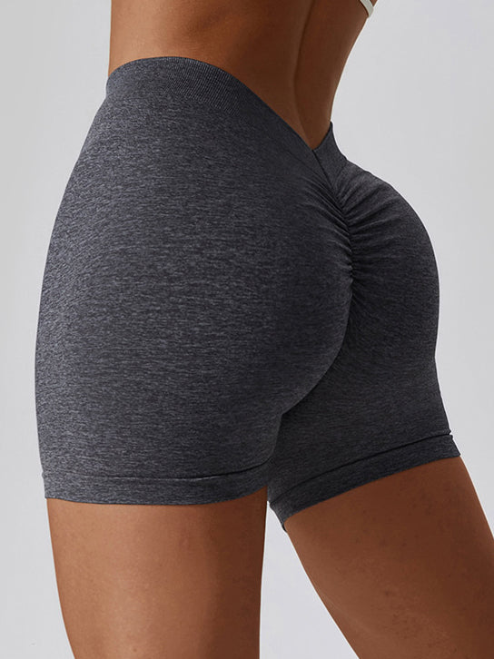 Back V Scrunch Marl Yoga Shorts