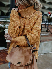 Vorioal Loose Turtleneck Warm Sweater