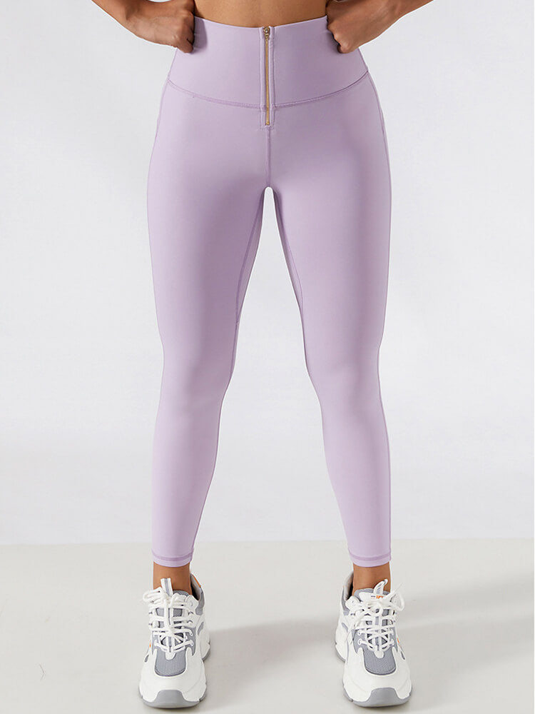 Empowered Zip Front High Waist Leggings