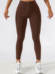 Empowered Zip Front High Waist Leggings