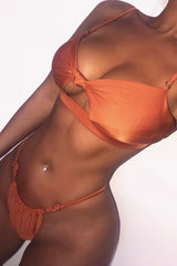 Rust Brazilian String Bikini Bottoms