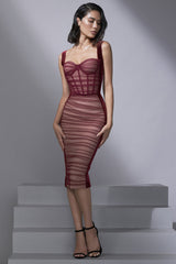 Walter Tank Strap Knee-Length Sweetheart Dress