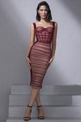 Walter Tank Strap Knee-Length Sweetheart Dress
