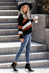 New Love Chic Striped Knit Sweater